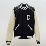 Bomber Black & Cream Leather