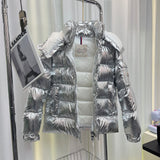 Down Jacket Silver & Double Arm Logo