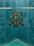 Shorts Black & Green Square Style 2024