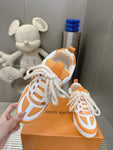 Sneakers White & Orange Skater Style 2023