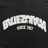 Hoodie Black & Embroidered Up-Side Down Logo 2023