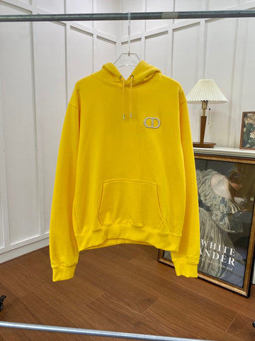 Hoodie Small Embroidered Logo Yellow 2023