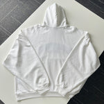 Hoodie White & Embroidered Up-Side Down Logo 2023