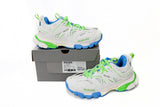 Track Sneakers White Green & Blue