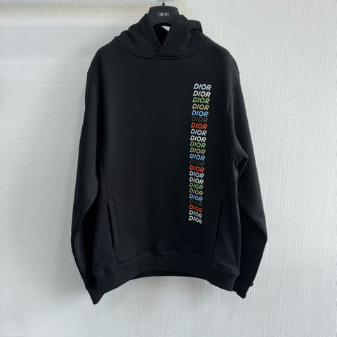 Hoodie Black & Multi Colorful Logo 2024