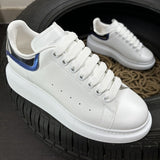 Sneakers White Blue & Shiny Silver 2024