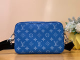 Shoulder Bag Blue Monogram 2024