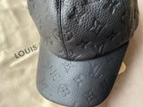 Hat Black Monogram Leather 2024