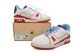 Sneakers White Red & Light Blue Details 2024