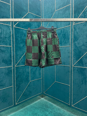 Shorts Black & Green Square Style 2024