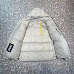 Down Jacket White & White Logo