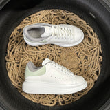 Sneakers White & Lime Green Back 2024