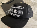 Hat Black & White Embroidered Logo