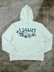 Hoodie White & Flowers Logo 2023