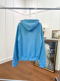 Hoodie Small Embroidered Logo Light Blue 2023