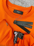 Crewneck Orange & Embroidered Black Bandana Logo