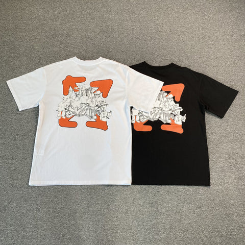 T-Shirt Graffiti Style Orange Logo 2 Colors