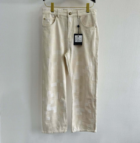 Jeans Cream Square Style 2024