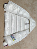 Down Jacket White & Stripes