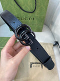 Belt Full Black & Shiny Buckle 2024