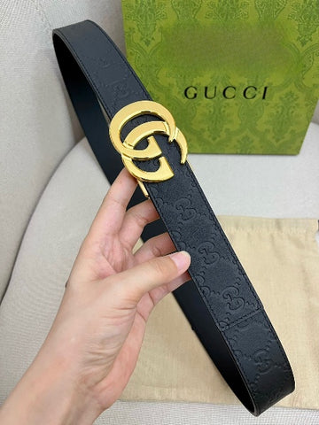 Belt Black Monogram & Gold New Buckle 2024