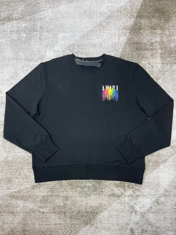 Crewneck Black Drip Style 2023