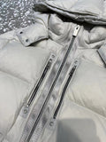 Down Jacket White & White Logo