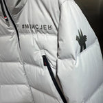 Down Jacket White & Printed Logos