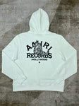 Hoodie White & Records Logo 2023