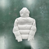 Down Jacket Light Grey & Vertical Logo 2023