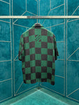 Shirt Black & Green Square Style 2024