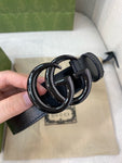 Belt Full Black & Shiny Buckle 2024