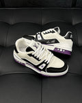 Sneakers White Black & Purple 2024