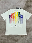 T-Shirt Drip Paint Style White 2023