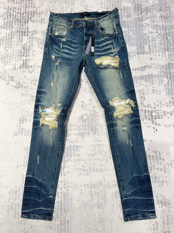 Jeans Dark Blue & White Patch 2023