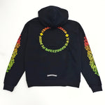 Hoodie Black & Colorful Round Back Logo 2023