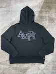 Hoodie Black & Embroidered Front & Back Logo 2024