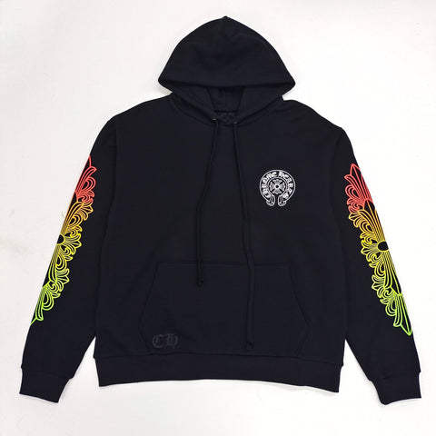 Hoodie Black & Colorful Round Back Logo 2023