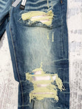 Jeans Dark Blue & White Patch 2023