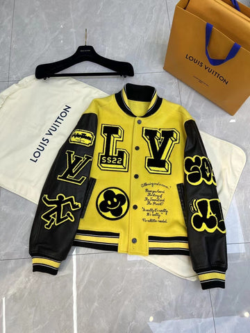 Bomber Yellow & Black Leather