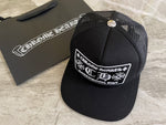 Hat Black & White Embroidered Logo