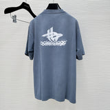 T-Shirt Light Blue & Double White Logo 2024