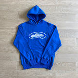 Hoodie Blue & White Logo