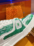 Sneakers White & Green Paint 2023