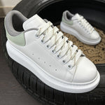 Sneakers White & Lime Green Back 2024