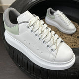 Sneakers White & Lime Green Back 2024