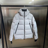 Down Jacket White & Printed Logos