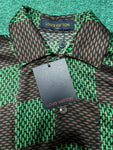 Shirt Black & Green Square Style 2024