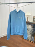 Hoodie Small Embroidered Logo Light Blue 2023