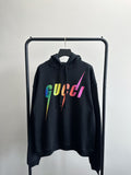 Hoodie Black & Rainbow Logo